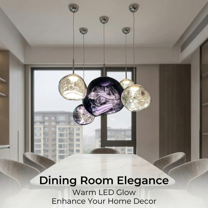 Original LED Pendant Light Lava Lamp PVC Lighting for Indoor Living Room Home Decor Loft Kitchen Hanging Lamp