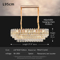 Modern LED Ceiling Hanging Lamp for Living Room Designer Luxury Circular Dining Table Pendant Lighting Crystal High Chandelier
