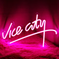 Vice City Neon Sign Handwritten letters for Wall Decor USB LED Neon Light Sign for Bedroom Man Cave Game Room Decor
