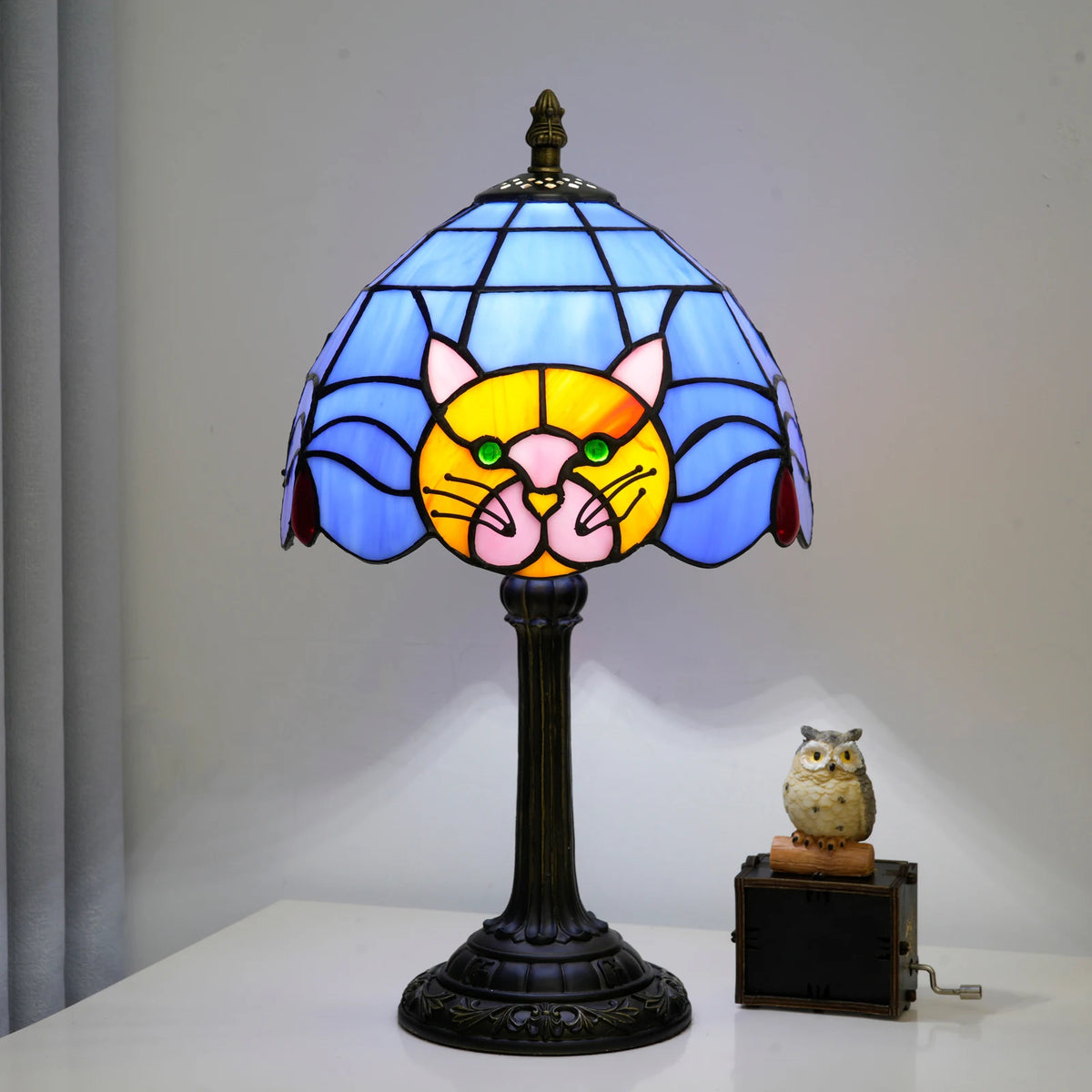 Black Cat Table Lamp for Bedroom Nightstand Decor,Animal Nursery Bedside Lamp for Kid Study Room,Cute Desk Lamp for Girl Room