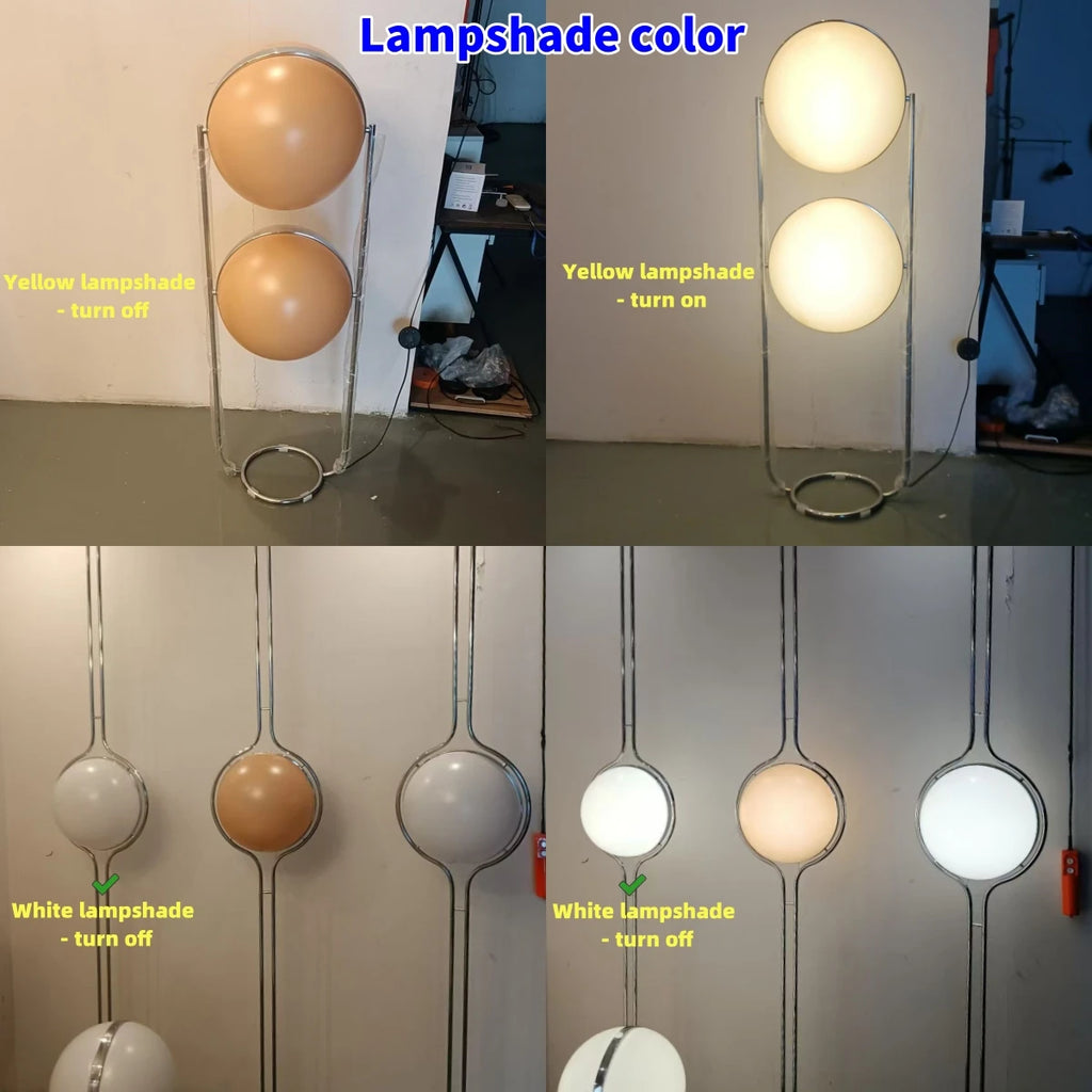 Garrault  Delord Floor Lamp Chrome Metal White Acrylic Ball Floor Light Living Room Hotel Room Sofa  Decoration Lamp