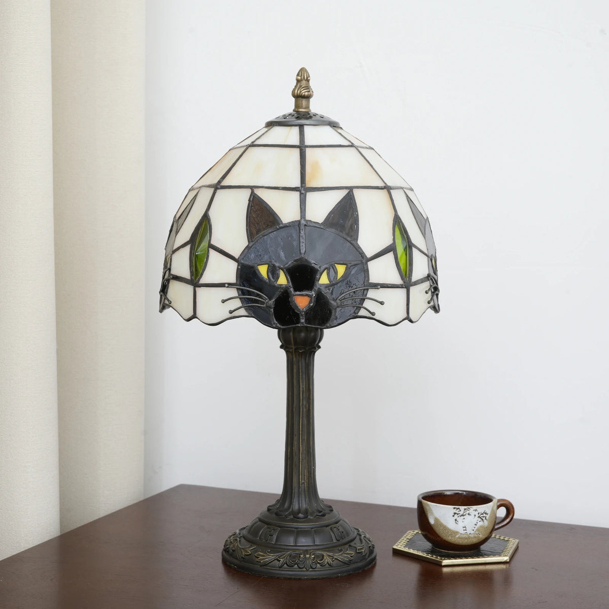 Black Cat Table Lamp for Bedroom Nightstand Decor,Animal Nursery Bedside Lamp for Kid Study Room,Cute Desk Lamp for Girl Room