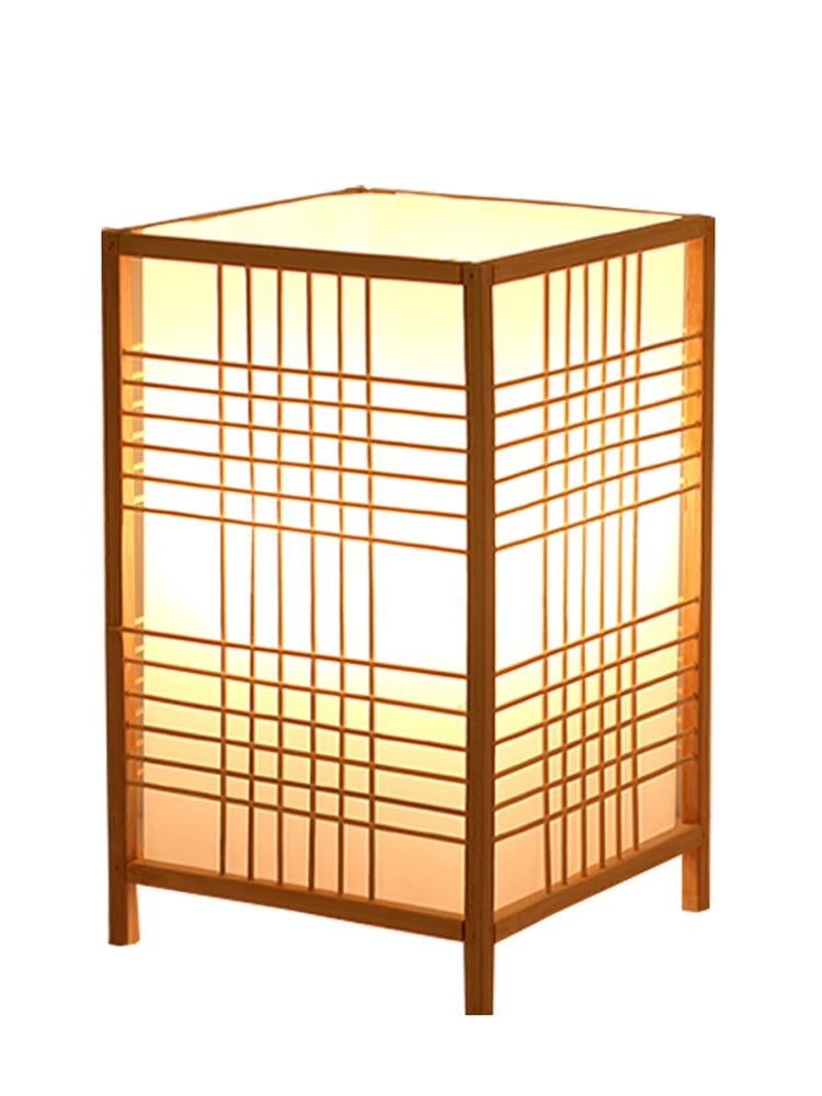 Bamboo Weaving Bamboo Handicrafts Minimalist Bedroom Study Desk Small Book Lamp Bedside Table Desk Lamp Japanese Book Lamp