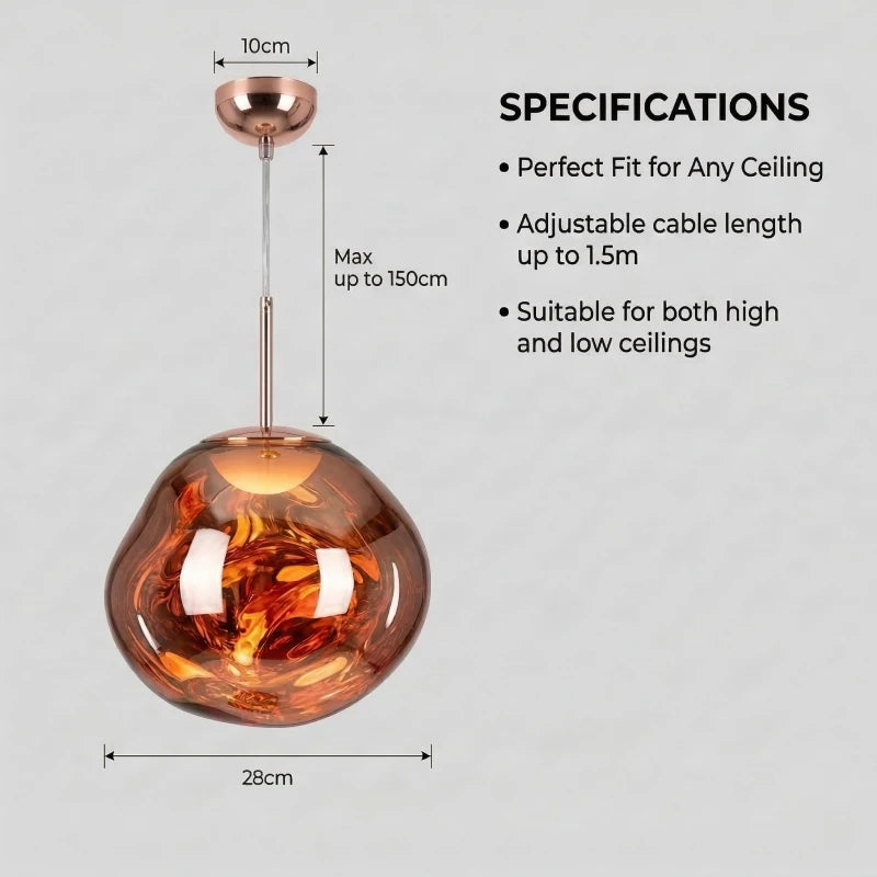 Original LED Pendant Light Lava Lamp PVC Lighting for Indoor Living Room Home Decor Loft Kitchen Hanging Lamp