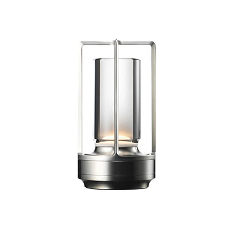 Aluminum Alloy Crystal Lamp LED Rechargeable Touch Table Lamp Restaurant Decoration Atmosphere Night Light Camping Creative Lamp