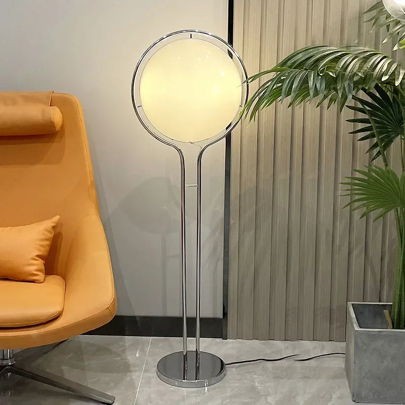 Garrault  Delord Floor Lamp Chrome Metal White Acrylic Ball Floor Light Living Room Hotel Room Sofa  Decoration Lamp